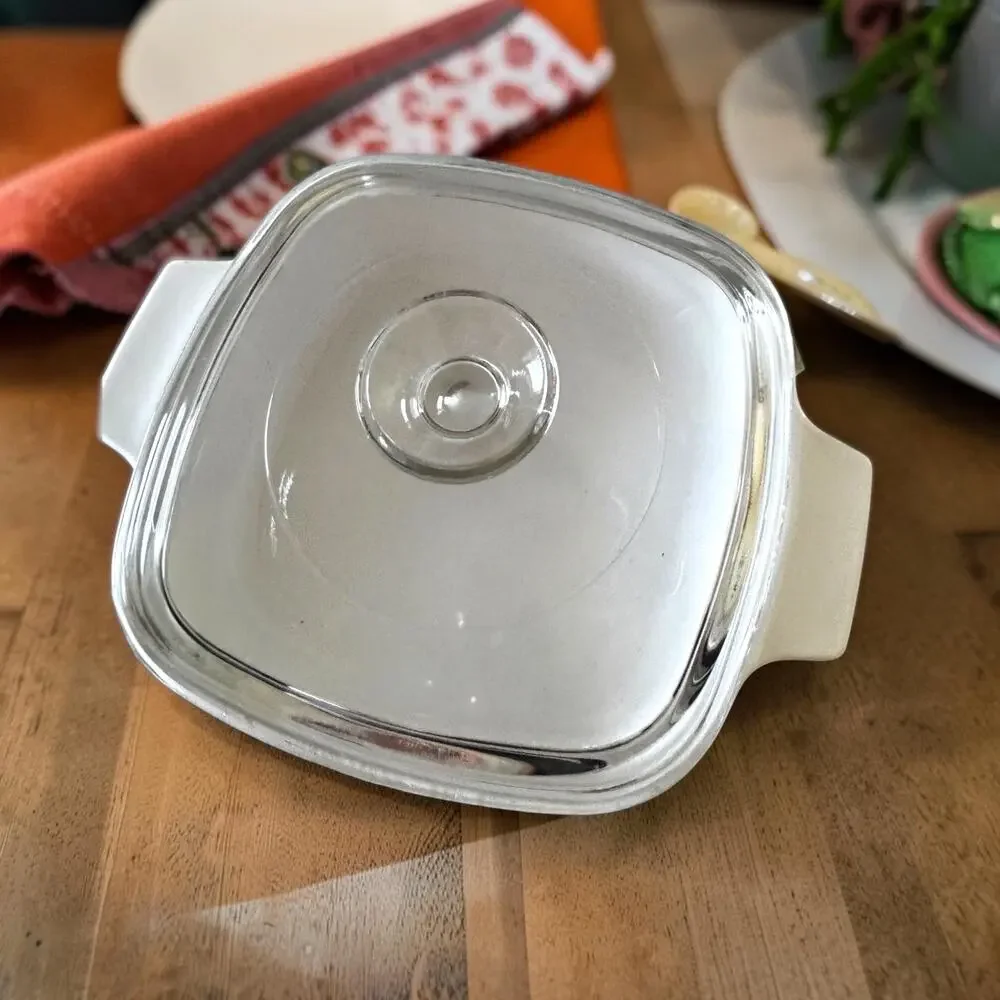 Vintage Corning Ware Summer Blush Pansy 1 Qt Casserole Glass Lid 1990s Floral